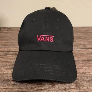 Vans black and floral hat. NWT